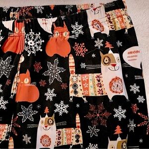 LEGGINGS DEPOT 🐈‍⬛ BLACK KITTY CATS SNOWFLAKE PRINT PLUS LEGGINGS Fits XXL 1X 2X